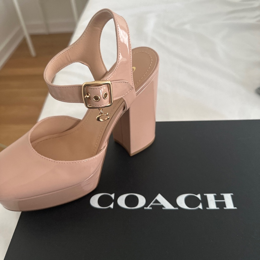 Coach Isabella Patent Leather Platform Pumps